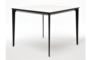 MR1001128 обеденный стол из HPL 90х90см, цвет молочный, каркас черный